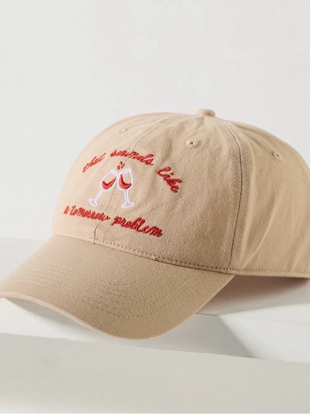 NWT Anthropologie "That Sounds Like a Tomorrow Problem" Baseball Cap